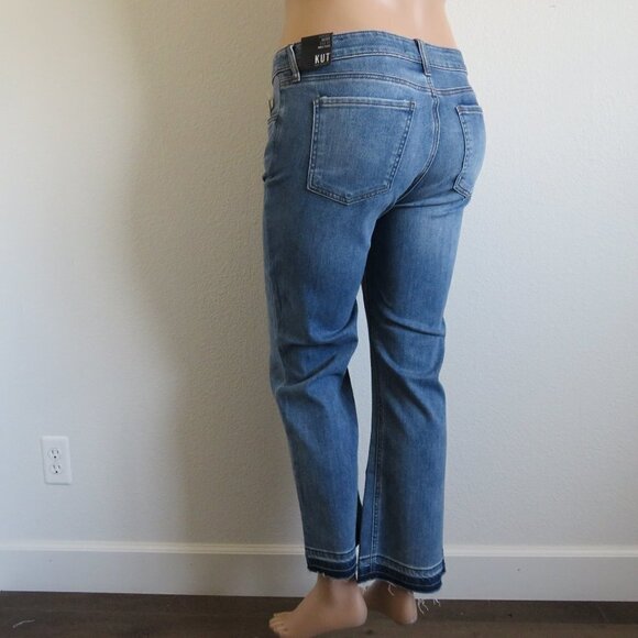 KUT from the KLOTH Jeans $104 Ankle FLARE Kelsey Fab Ab Distressed Plus Size 16P - Picture 2 of 4